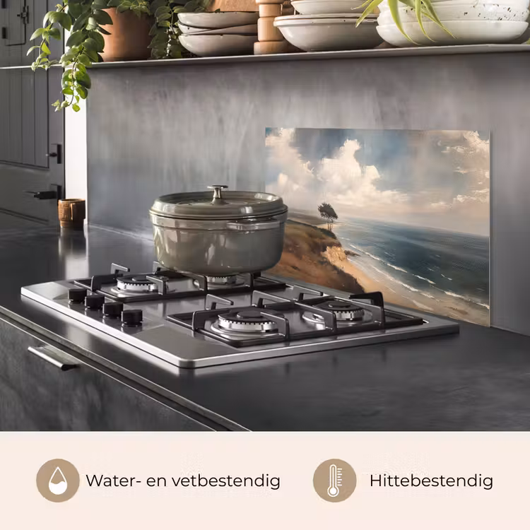 Spatscherm keuken - Klif - Zee - Boom — 2