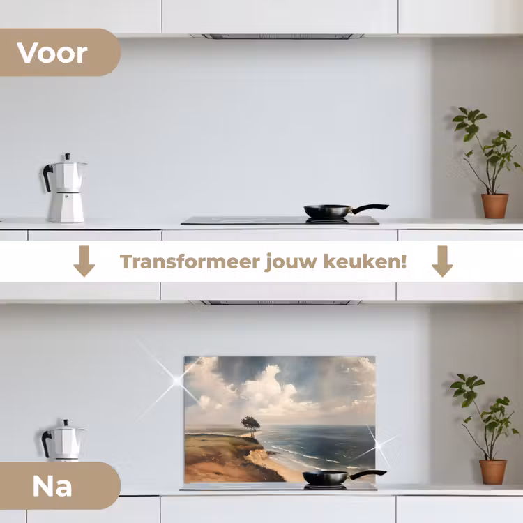 Spatscherm keuken - Klif - Zee - Boom — 7