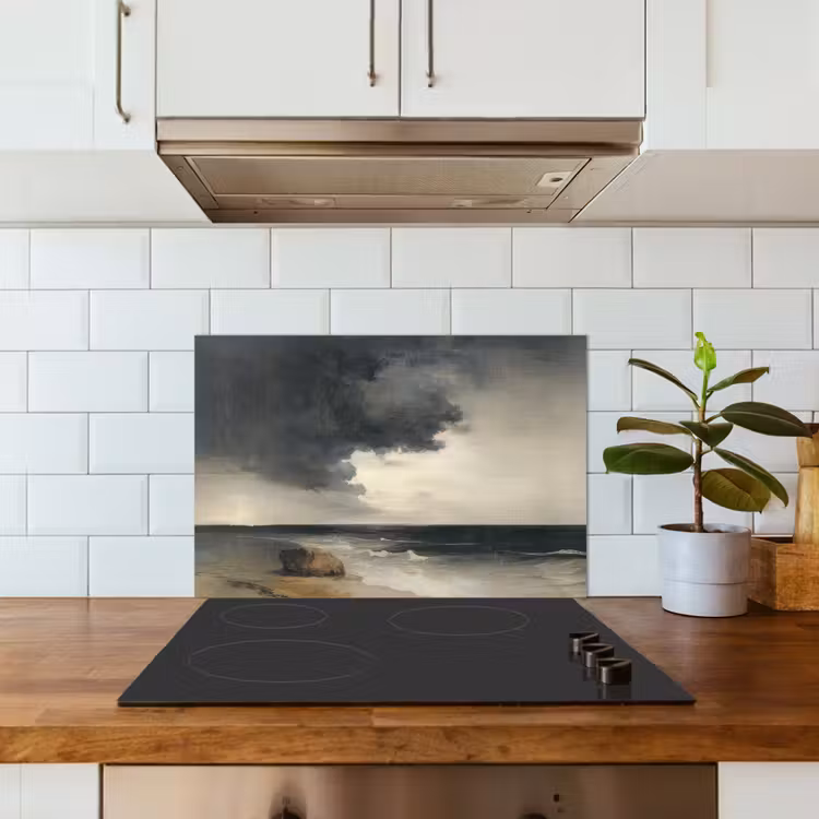 Spatscherm keuken - Kust - Golven - Rots - Storm — 3