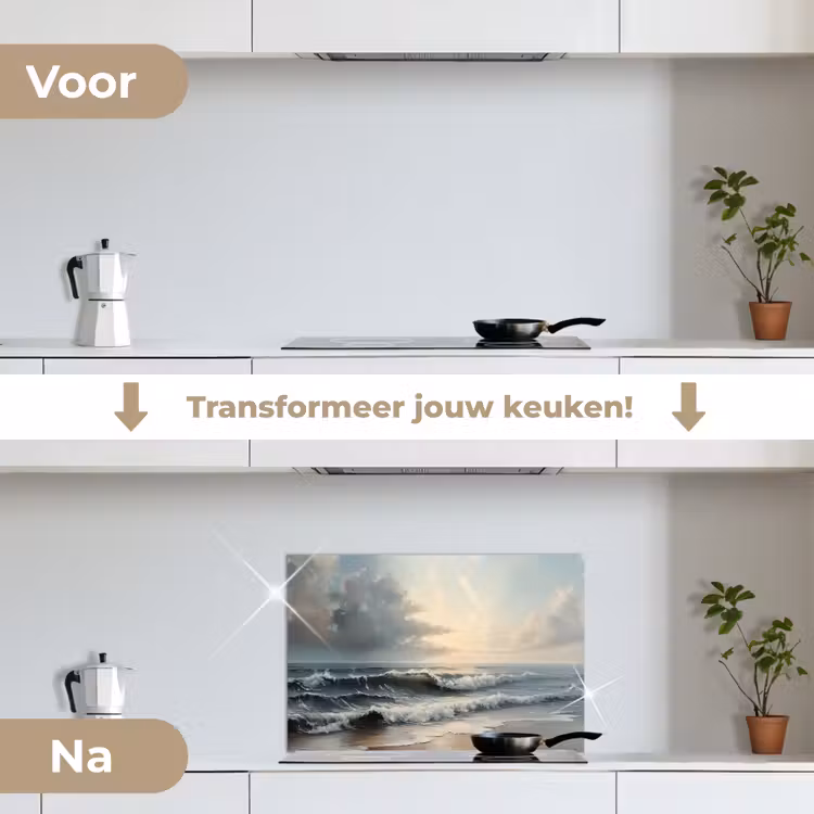 Spatscherm keuken - Strand - Zee - Zonsondergang — 7