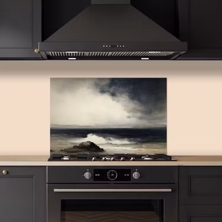 Spatscherm keuken - Zee - Rotsen - Storm — 5