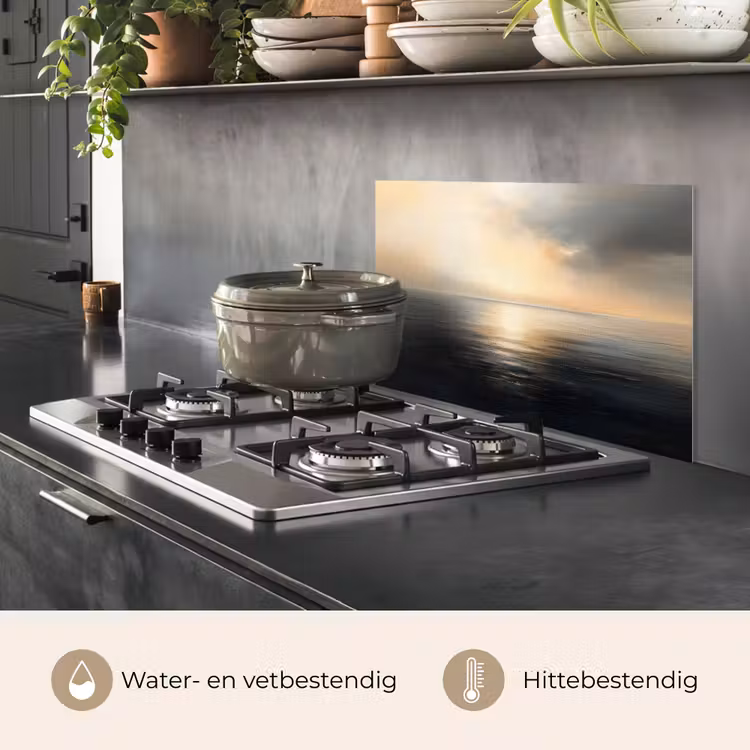 Spatscherm keuken - Zon - Horizon - Zee — 2