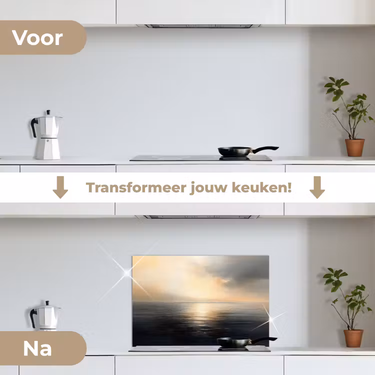 Spatscherm keuken - Zon - Horizon - Zee — 7