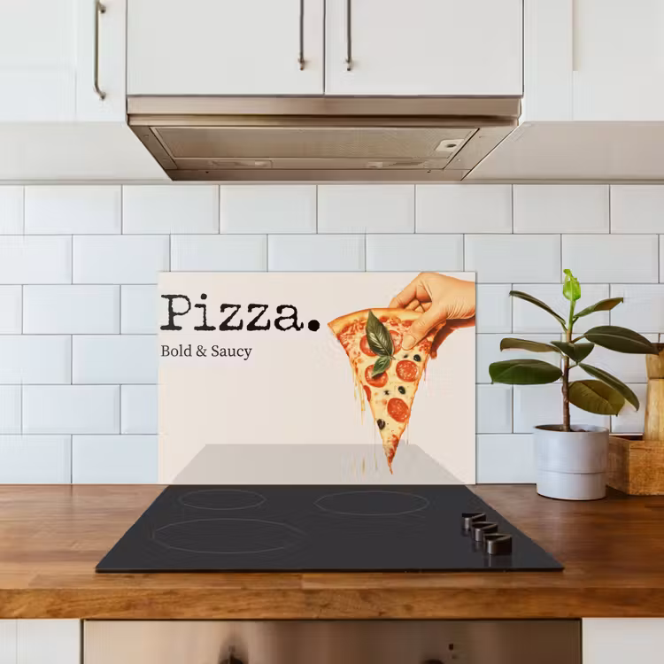 Spatscherm keuken - Pizza - Kaas - Pepperoni — 3