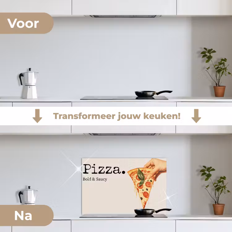 Spatscherm keuken - Pizza - Kaas - Pepperoni — 7