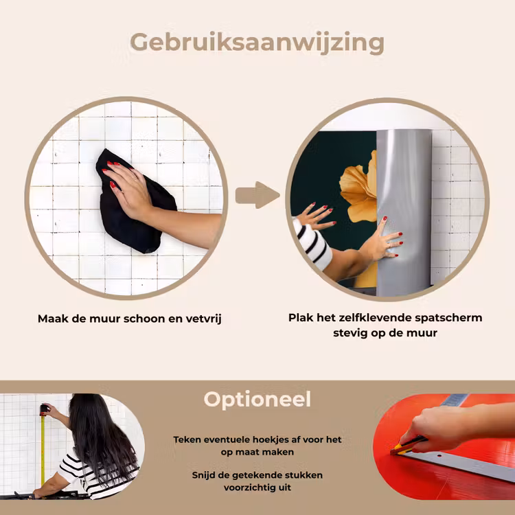 Spatscherm keuken - Vrouw - Hoed - Geel — 6