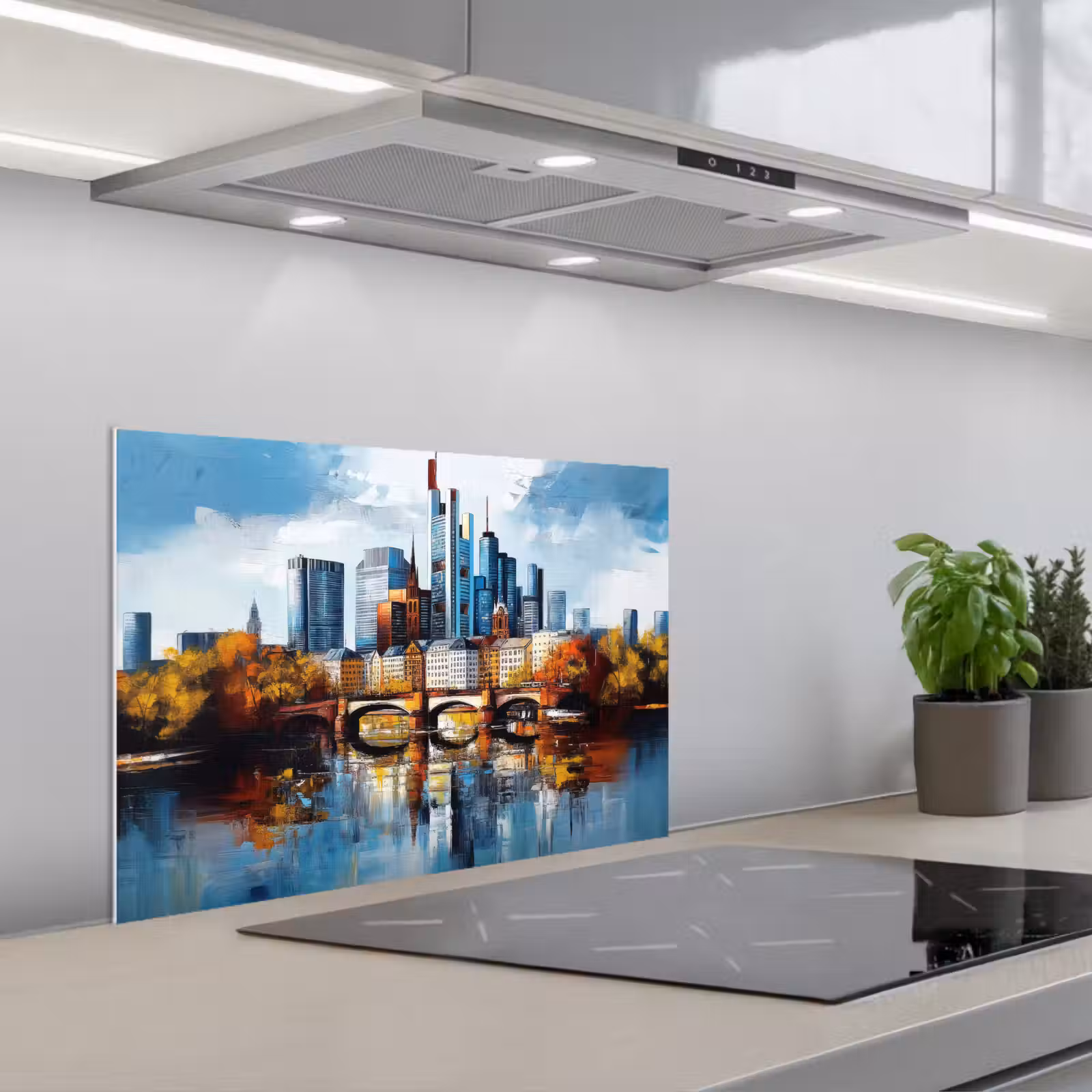 Spatscherm keuken - Bomen Frankfurt- Stad - Skyline - Brug — 1