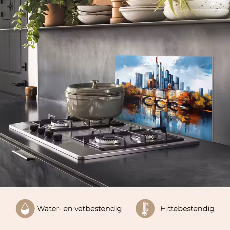 Spatscherm keuken - Bomen Frankfurt- Stad - Skyline - Brug — 2