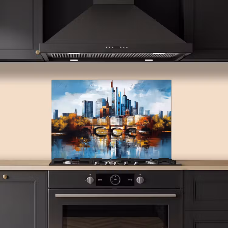 Spatscherm keuken - Bomen Frankfurt- Stad - Skyline - Brug — 5