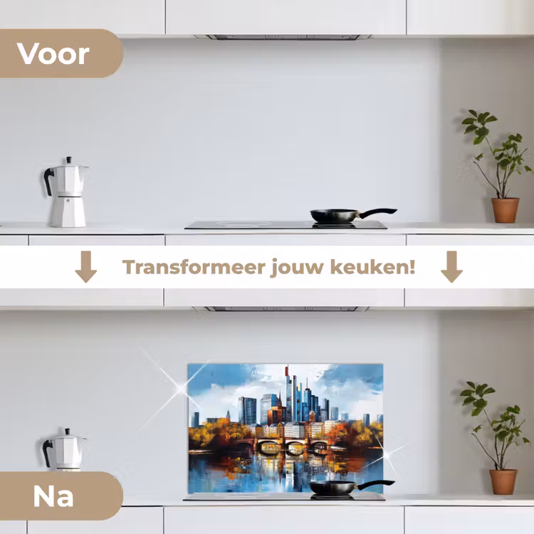 Spatscherm keuken - Bomen Frankfurt- Stad - Skyline - Brug — 7