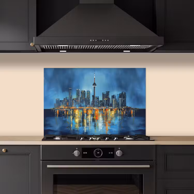 Spatscherm keuken - Skyline Toronto - Water - Stadslichten - Toren — 5
