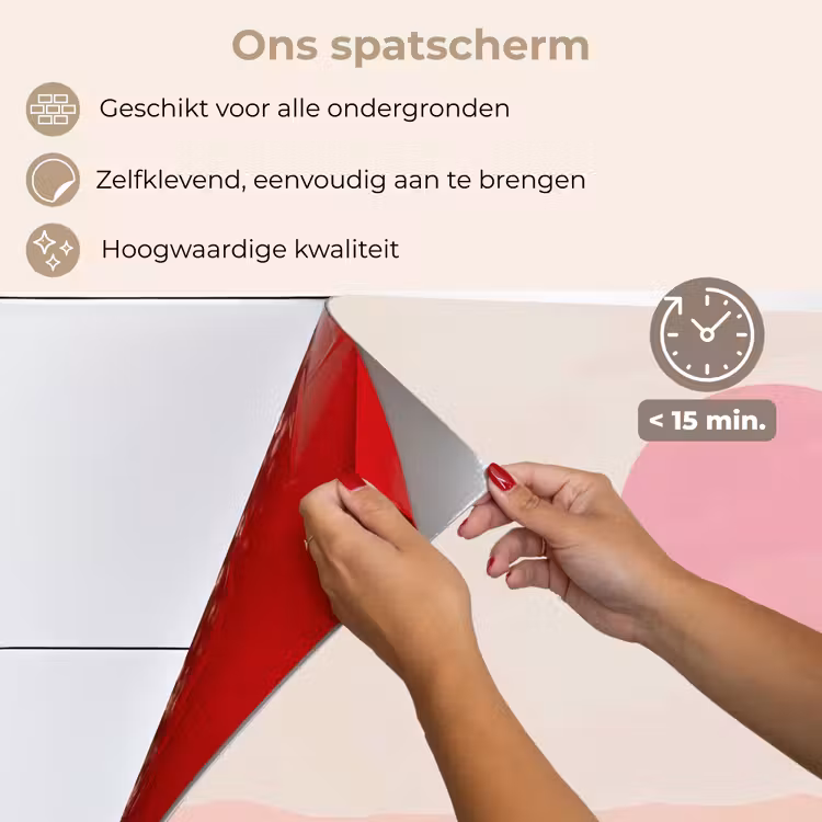 Spatscherm keuken - Heuvels - Oranje - Zon - Abstract — 4