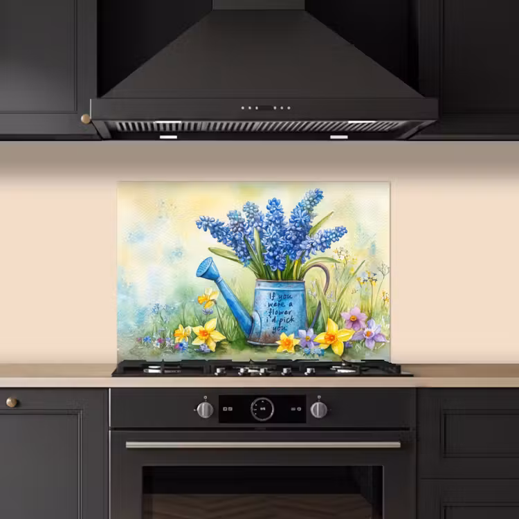 Spatscherm keuken - Lavendelbloemen - Quote - Gieter — 5