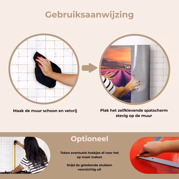 Spatscherm keuken - Lavendelveld - Quote - Zonsondergang — 6