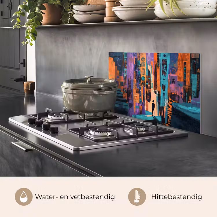 Spatscherm keuken - Abstract - Figuren - Kleurrijk — 2