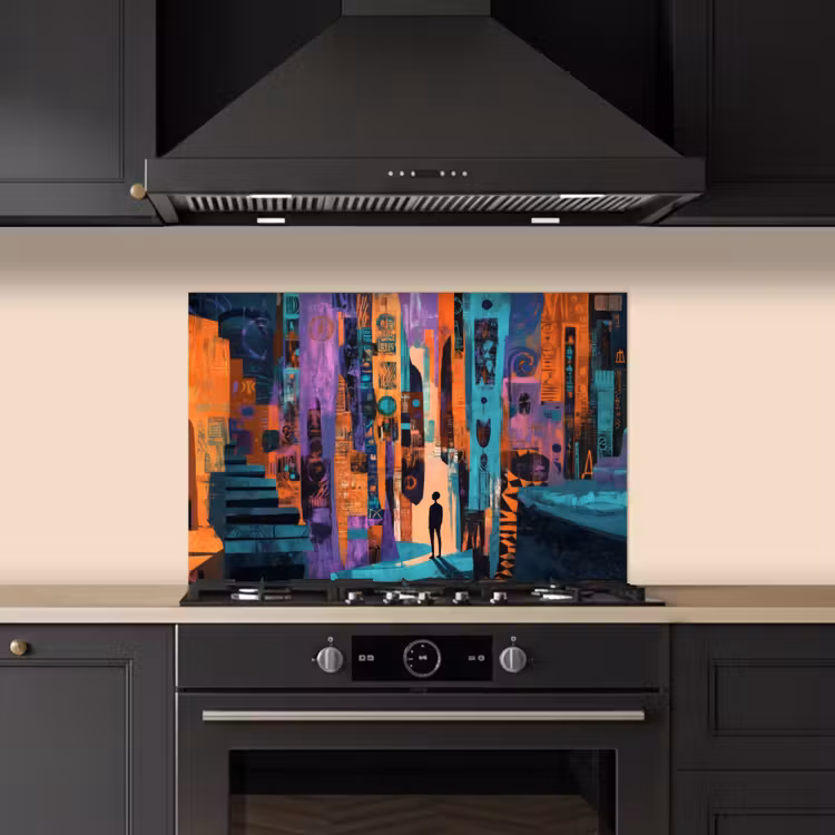 Spatscherm keuken - Abstract - Figuren - Kleurrijk — 5