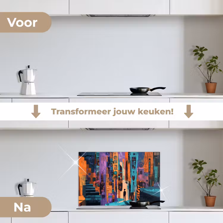 Spatscherm keuken - Abstract - Figuren - Kleurrijk — 7