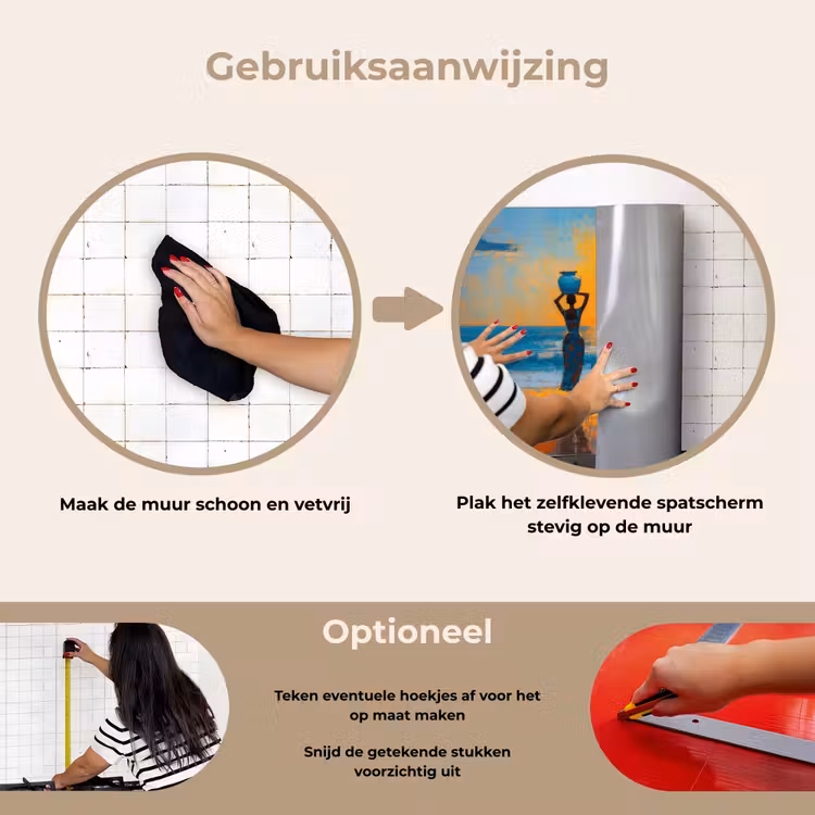 Spatscherm keuken - Vrouwen - Strand - Zondsondergang — 6