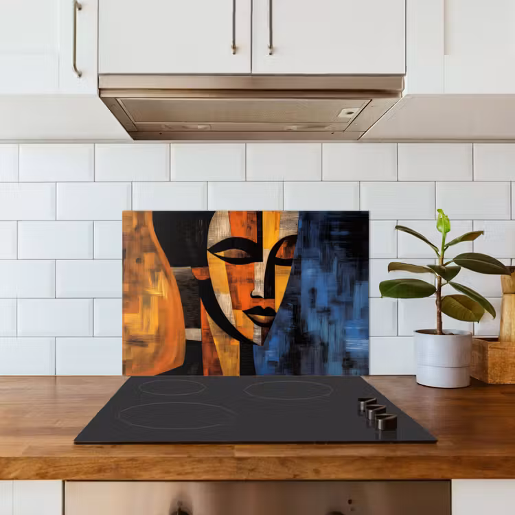 Spatscherm keuken - Abstract - Portret - Kleurvakken — 3