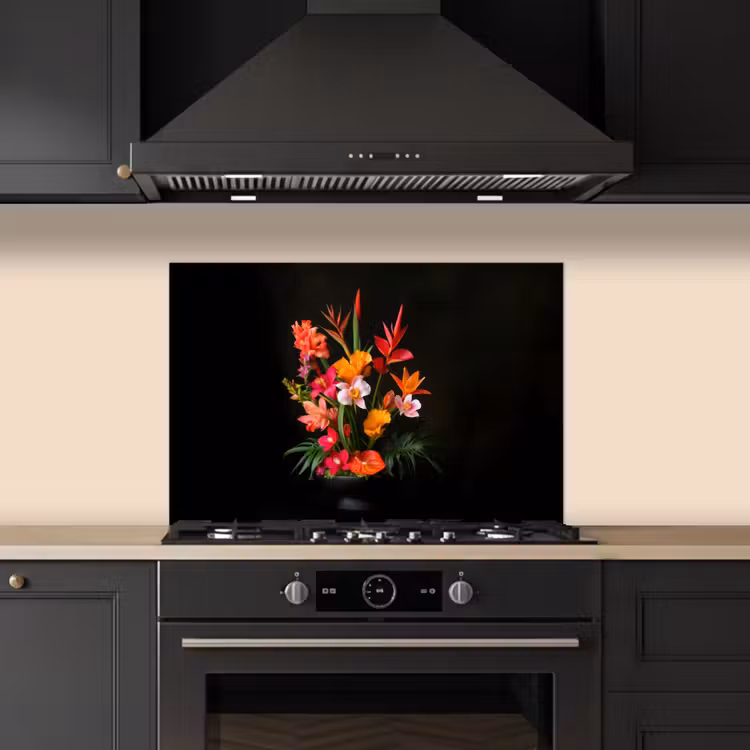 Spatscherm keuken - Boeket - Bloemen - Exotisch — 5