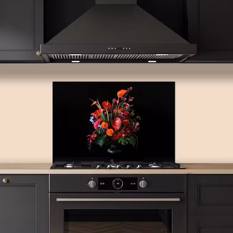Spatscherm keuken - Bloemen - Boeket - Sierlijk — 5