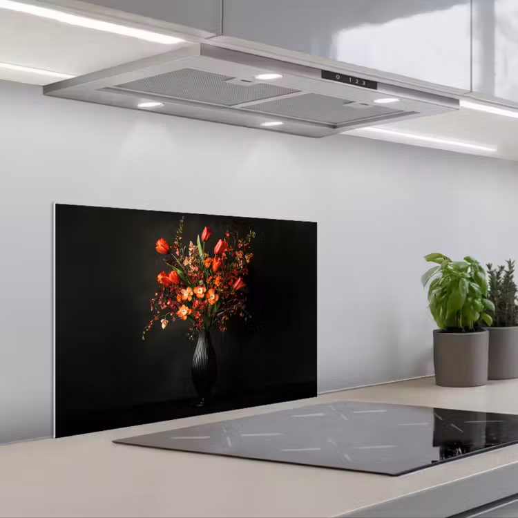 Spatscherm keuken - Bloemen - Takken - Boeket — 1