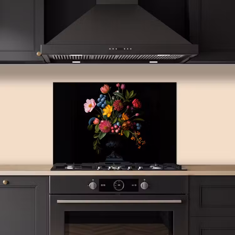 Spatscherm keuken - Bloemen - Vrolijk - Vaas — 5