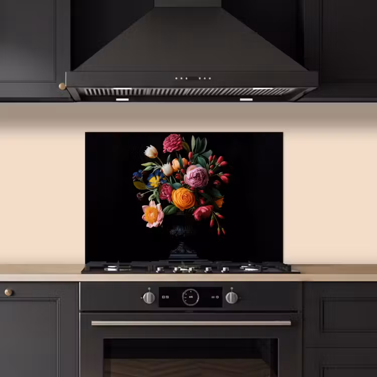 Spatscherm keuken - Boeket - Romantisch - Kleurrijk — 5