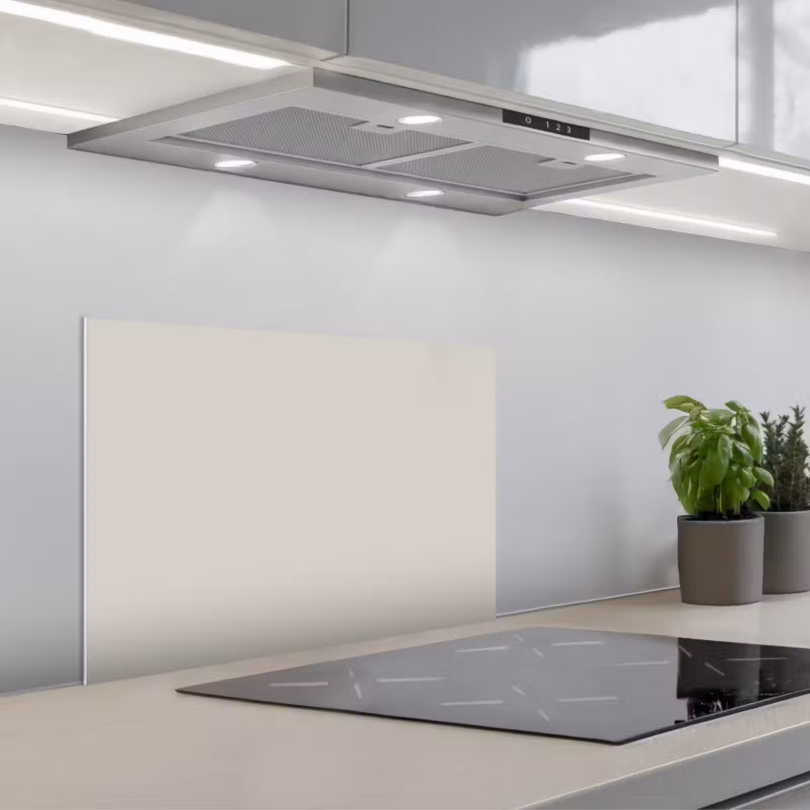 Spatscherm keuken - Grijs - Licht - Herfst — 1