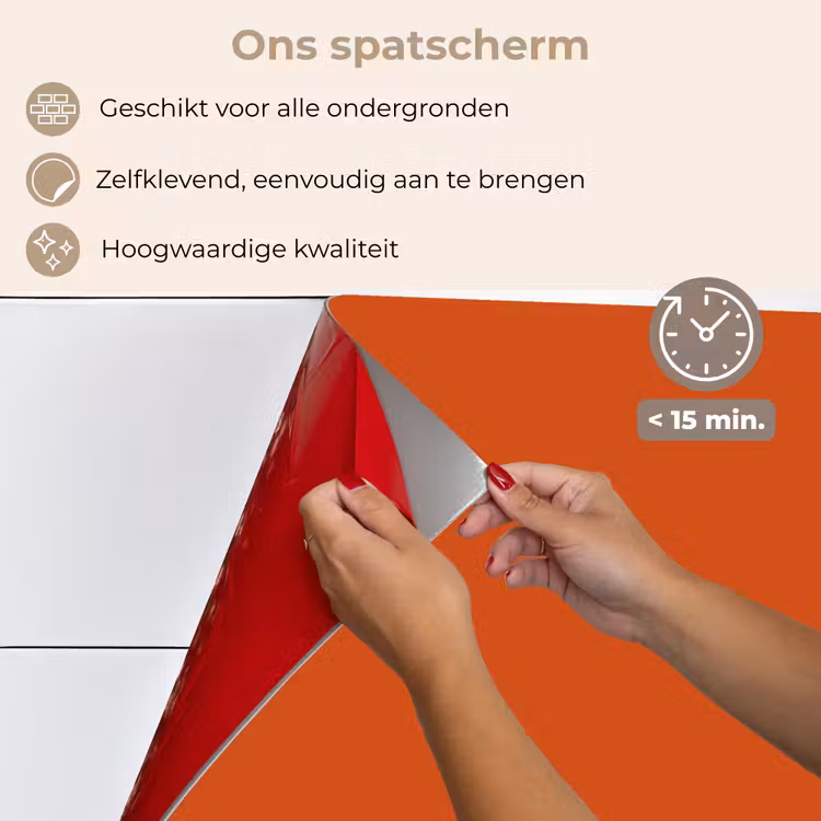 Spatscherm keuken - Sienna - Aarde - Kleuren - Effen — 4