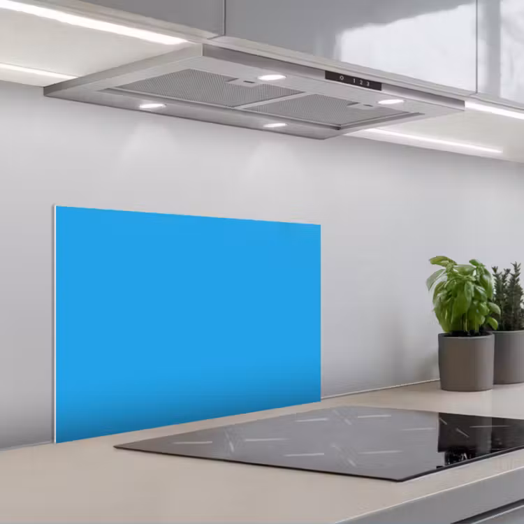 Spatscherm keuken - Blauw - Licht - Kleuren — 1