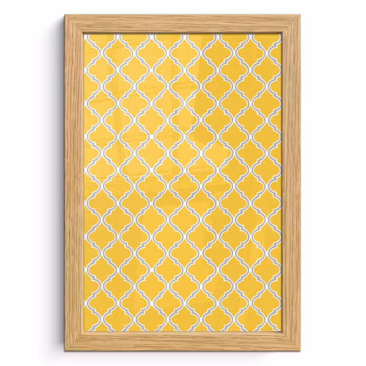 Poster met lijst - Lantaarn - Arabesk - Elegant - Geel — 1
