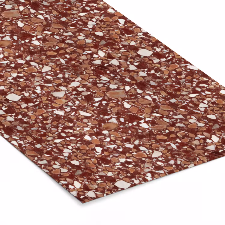 Poster met lijst - Terrazzo - Patroon - Steentextuur - Roodbruin — 7