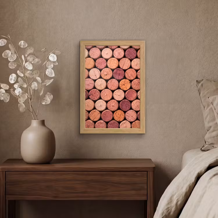 Poster met lijst - Kurk - Patroon - Abstract - Modern - Rood — 4