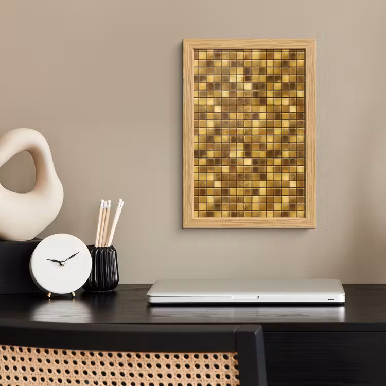 Poster met lijst - Tegels - Mozaïek - Luxe - Warm Goud — 2