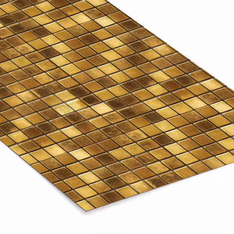 Poster met lijst - Tegels - Mozaïek - Luxe - Warm Goud — 7
