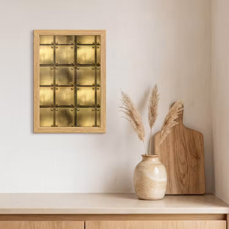 Poster met lijst - Platen - Industrieel - Stoer - Goud — 3