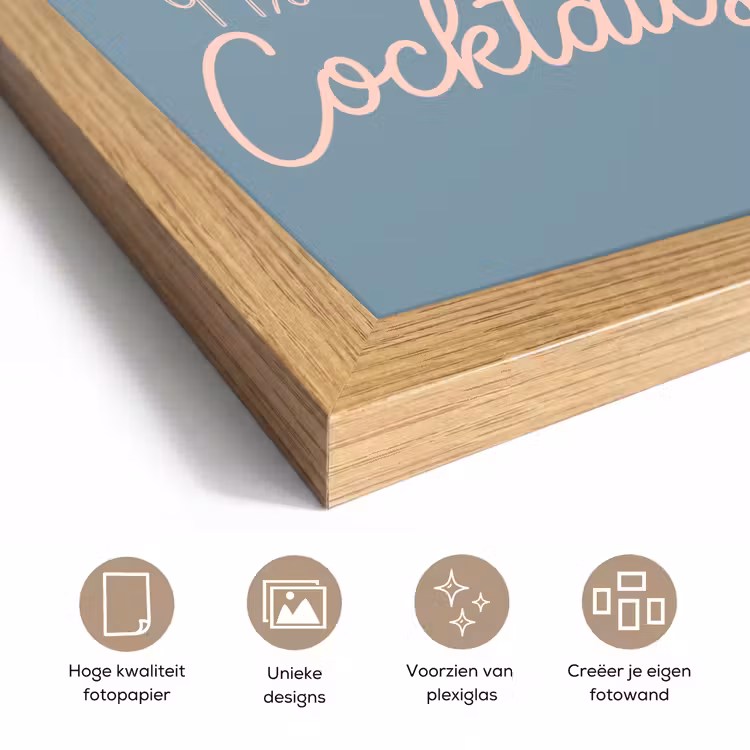 Poster met lijst - Today's Forecast - Cocktails - Blauw — 6