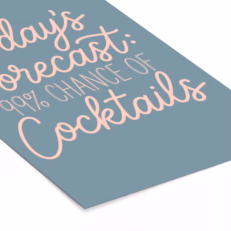 Poster met lijst - Today's Forecast - Cocktails - Blauw — 7