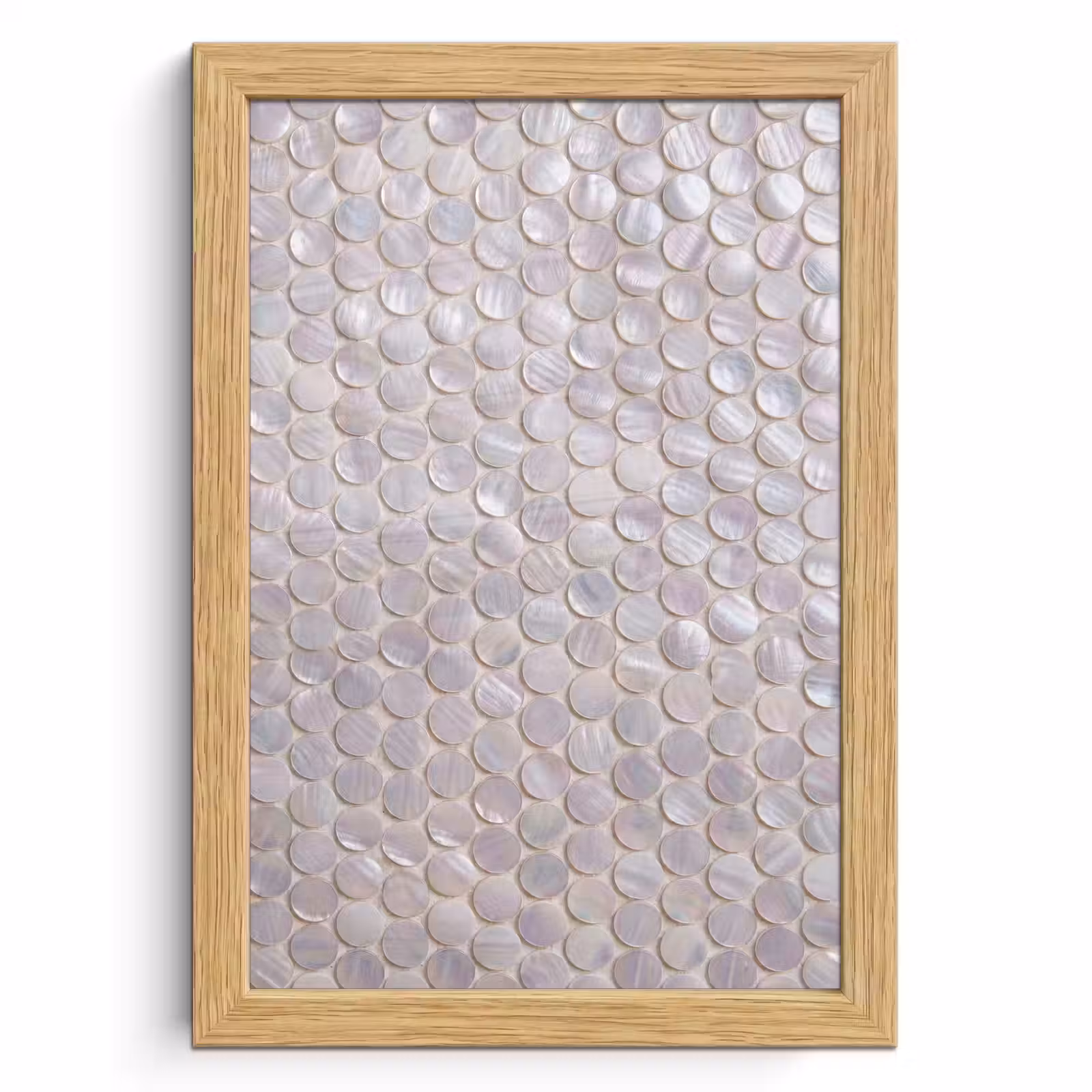 Poster met lijst - Patroon - Cirkels - Abstract - Modern - Wit — 1