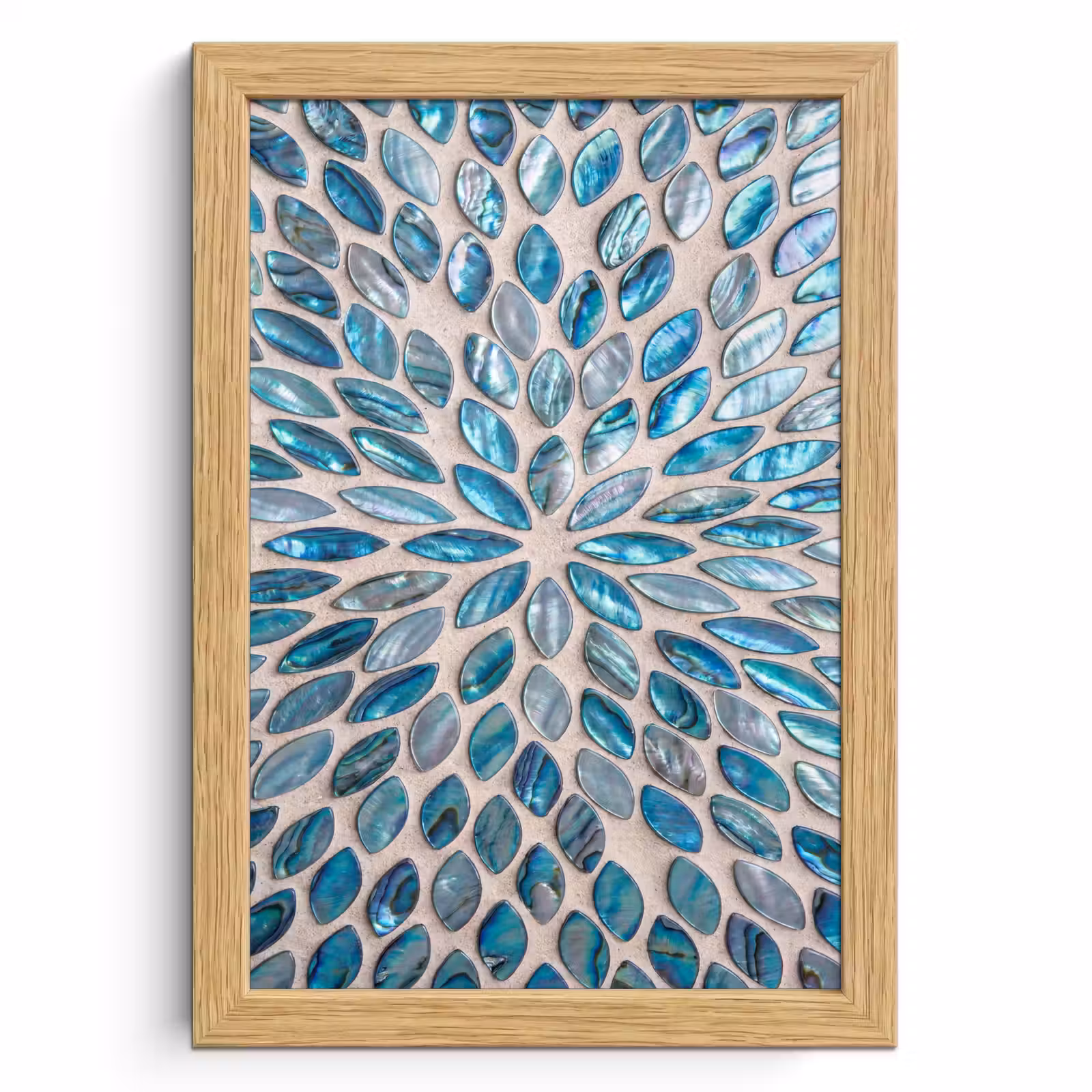 Poster met lijst - Patroon - Glans - Abstract - Blauw - Decoratie — 1