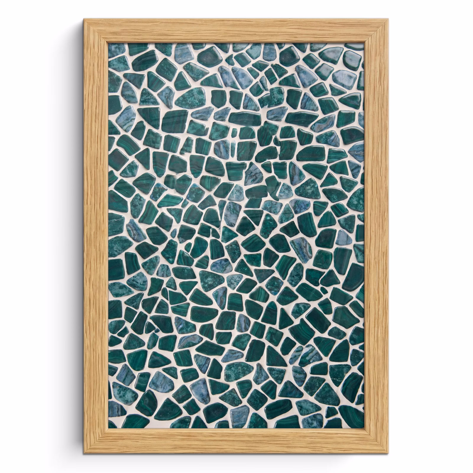Poster met lijst - Textuur - Steen - Groen - Abstract - Patroon — 1