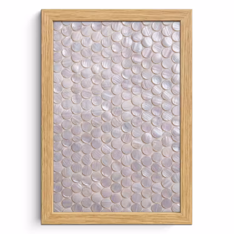 Poster met lijst - Patroon - Cirkels - Abstract - Modern - Wit — 1