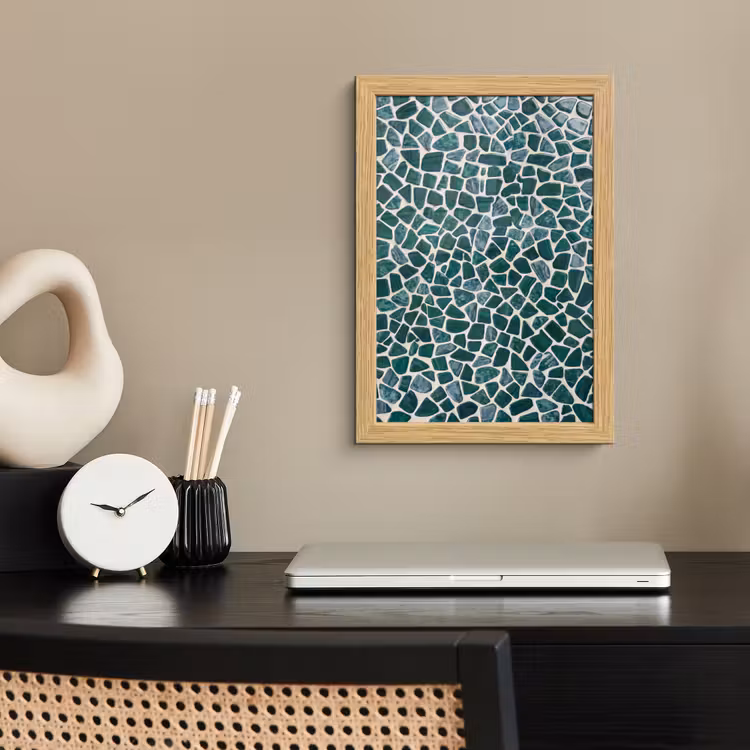 Poster met lijst - Textuur - Steen - Groen - Abstract - Patroon — 2