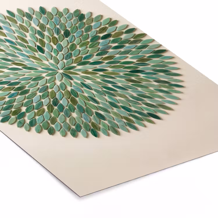 Poster met lijst - Patroon - Blad - Groen - Abstract — 7