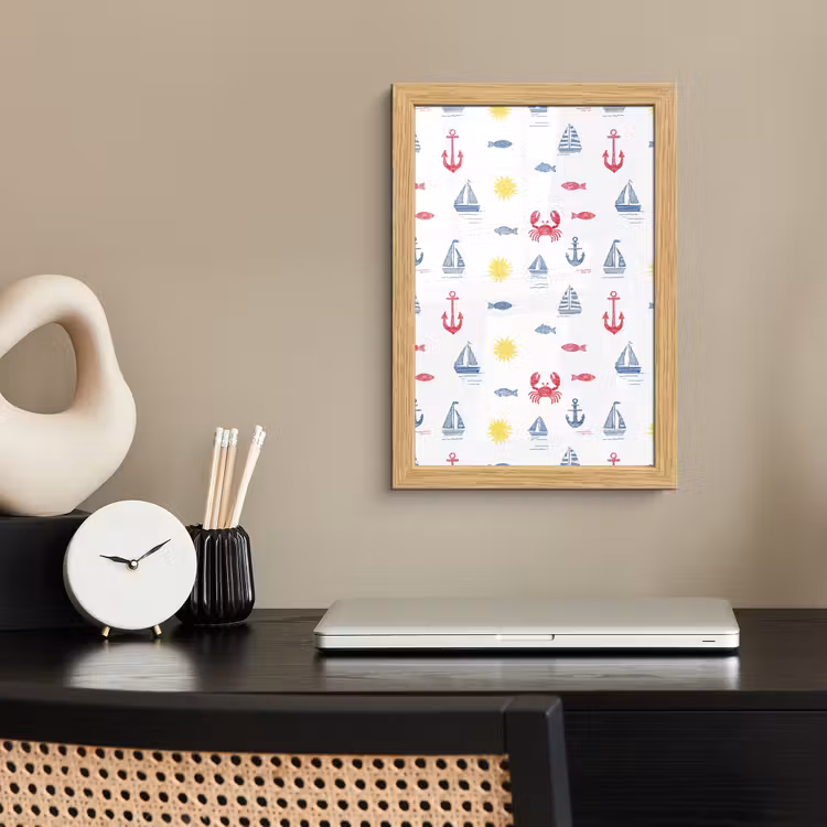 Poster met lijst - Nautisch - Illustraties - Kleurrijk — 2