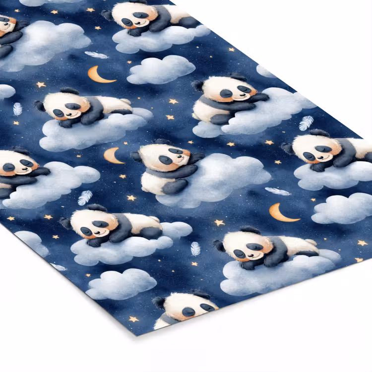 Poster met lijst - Panda's - Slapen - Blauw — 7