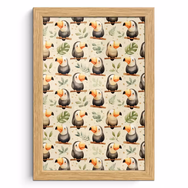 Poster met lijst - Toekans - Exotisch - Kleurrijk — 1