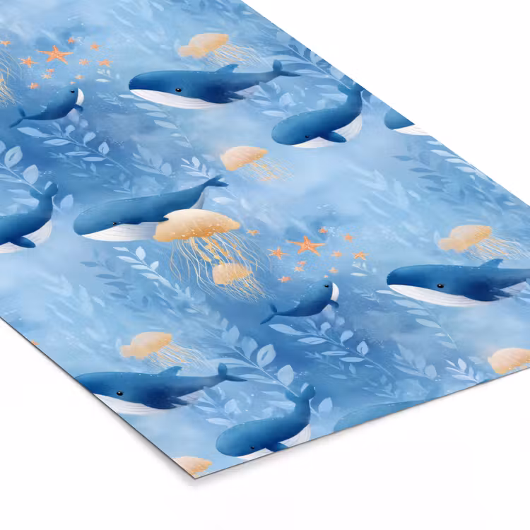 Poster met lijst - Walvissen - Oceaan - Blauw — 7