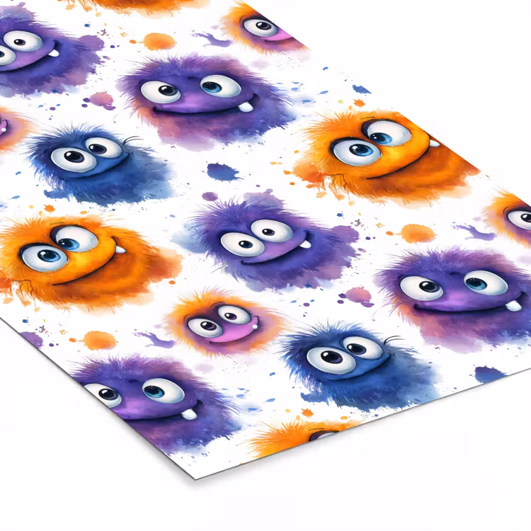 Poster met lijst - Monstertjes - Aquarel - Kleurrijk — 7